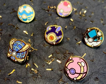 Pokeball filler enamel pins