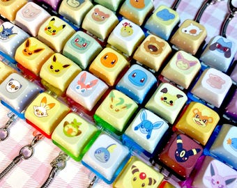 LED Monster Keycap Keychain Fidget Clicker