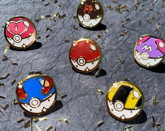 Pokeball-Füller-Emaille-Pins