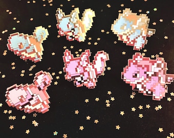 Pixel Squirtle enamel pin