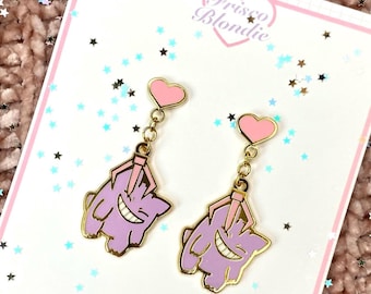 XL Gengar Claw Machine Earrings