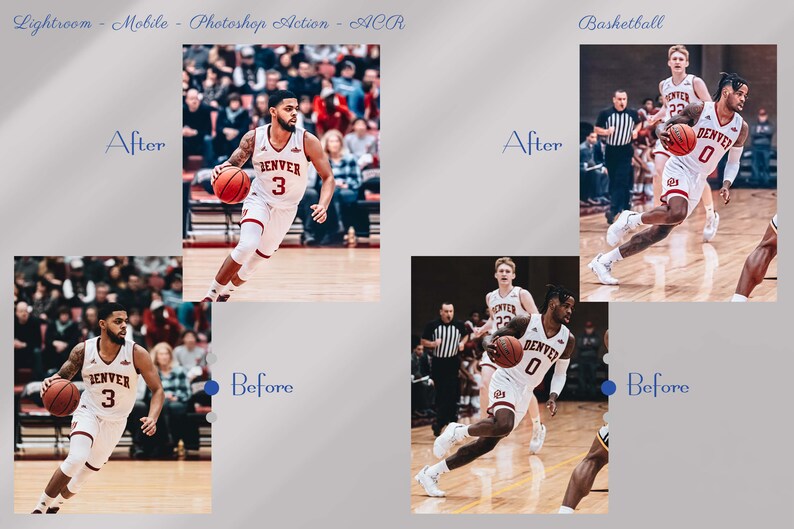 Basketball Lightroom Mobile Presets Desktop Photoshop Actions - Etsy
