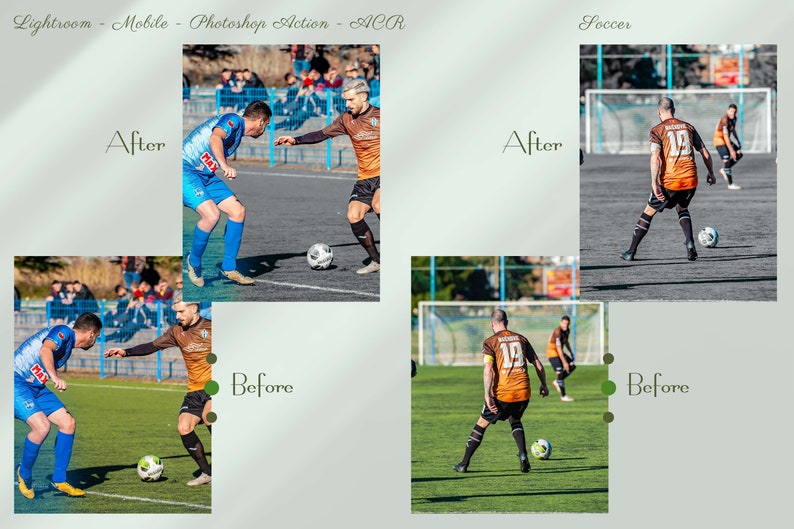 Soccer Lightroom Mobile Presets Photoshop Instagram Filtres HDR World Cup Influencers Jeu Sports Blogger Bright Clean Football Photographie image 5