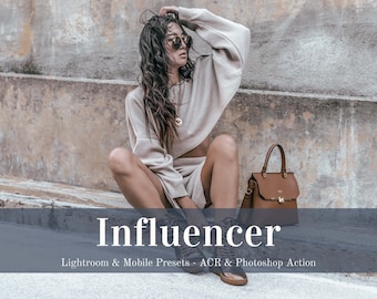 Influenceur Lightroom Mobile Presets Photoshop Instagram Filter Lifestyle Fashion Bloggers Natural Minimal Bright Photography Actions Editing