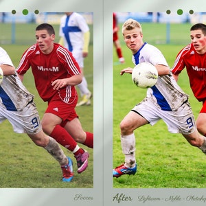 Soccer Lightroom Mobile Presets Photoshop Instagram Filtres HDR World Cup Influencers Jeu Sports Blogger Bright Clean Football Photographie image 4