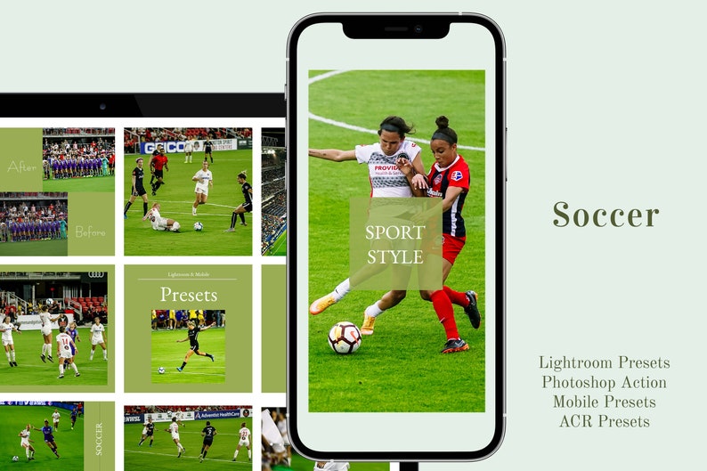 Soccer Lightroom Mobile Presets Photoshop Instagram Filtres HDR World Cup Influencers Jeu Sports Blogger Bright Clean Football Photographie image 3