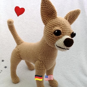 realistic Chihuahua - Crochet pattern PDF - Amigurumi dog crochet tutorial in english and german