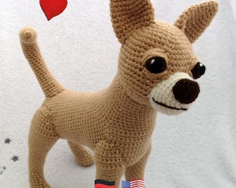 realistic Chihuahua - Crochet pattern PDF - Amigurumi dog crochet tutorial in english and german