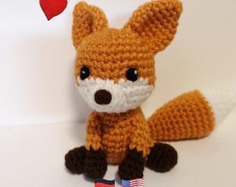 Tiny fox kawaii - Amigurumi crochet pattern PDF - easy crochet tutorial step by step in english and german - forest animal