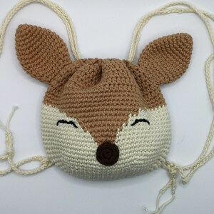 Childrens backpack Fox or deer crochet-pattern image 3