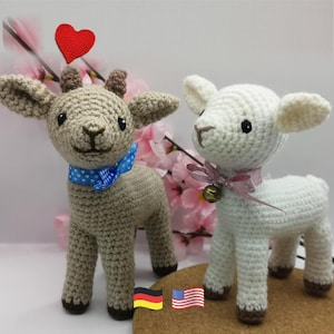 2in1: Lamm + Zicklein - PDF Häkelanleitung Amigurumi von NiggyArts