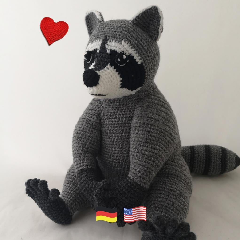 Big Racoon - Crochet Pattern - Etsy