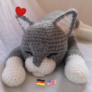 Sleeping cat - crochet-pattern PDF