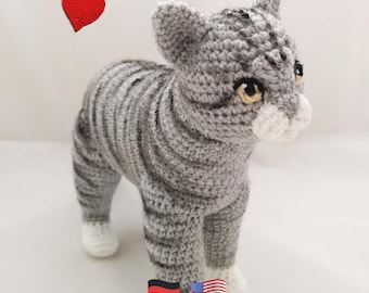 Realistic cat - lifelike - crochet pattern PDF - Amigurumi cat pattern in english and german - step by step crochet tutorial