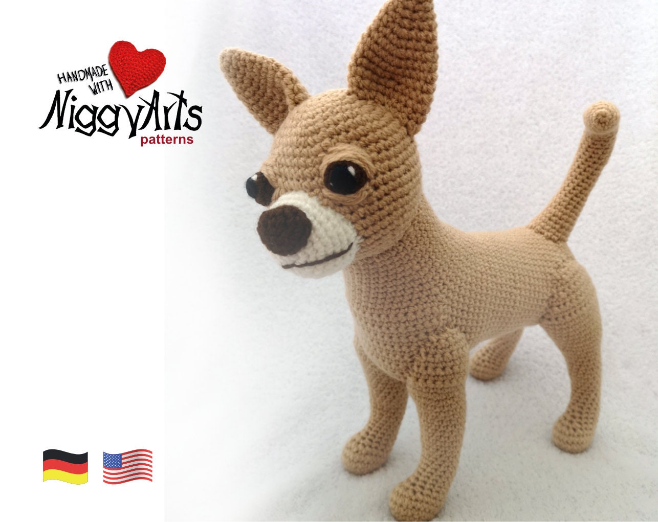 crocheted chihuahua dog gift souvenir small cute realistic 1