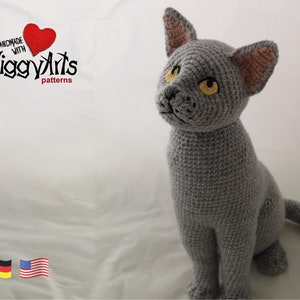 Sitting cat crochet pattern