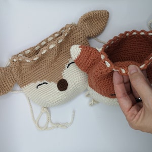 Childrens backpack Fox or deer crochet-pattern image 4