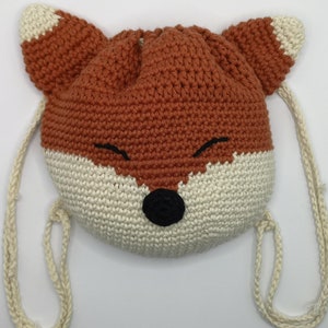 Childrens backpack Fox or deer crochet-pattern image 2