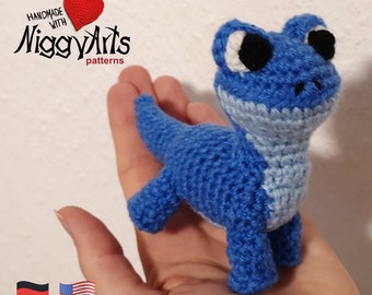 Blue lizard - Crochet pattern