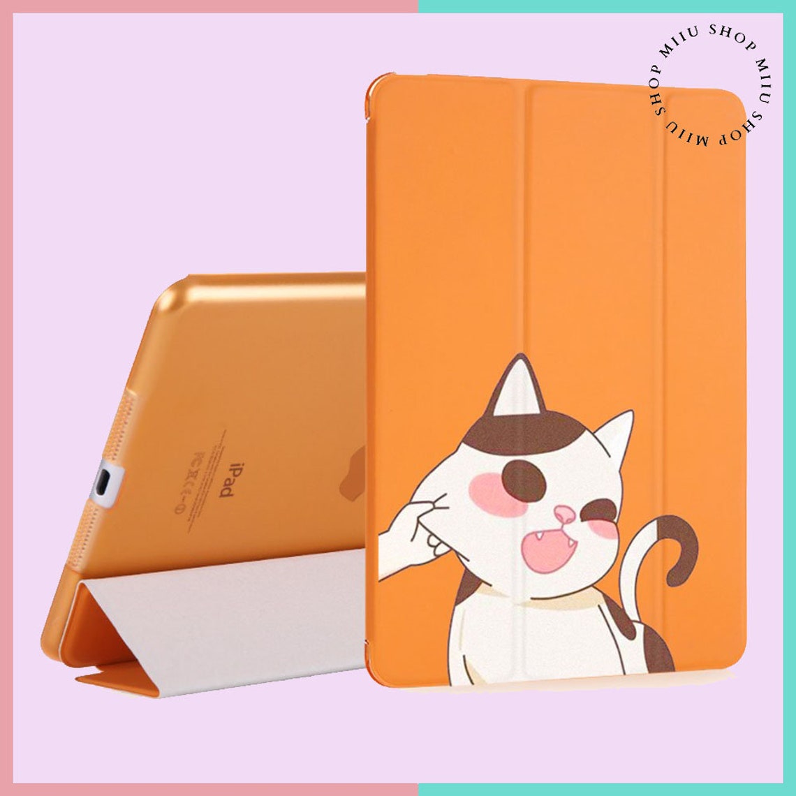 Cute Cat Cartoon Case For iPad Mini 2 3 4 5 Case Air 2 3 PU Etsy