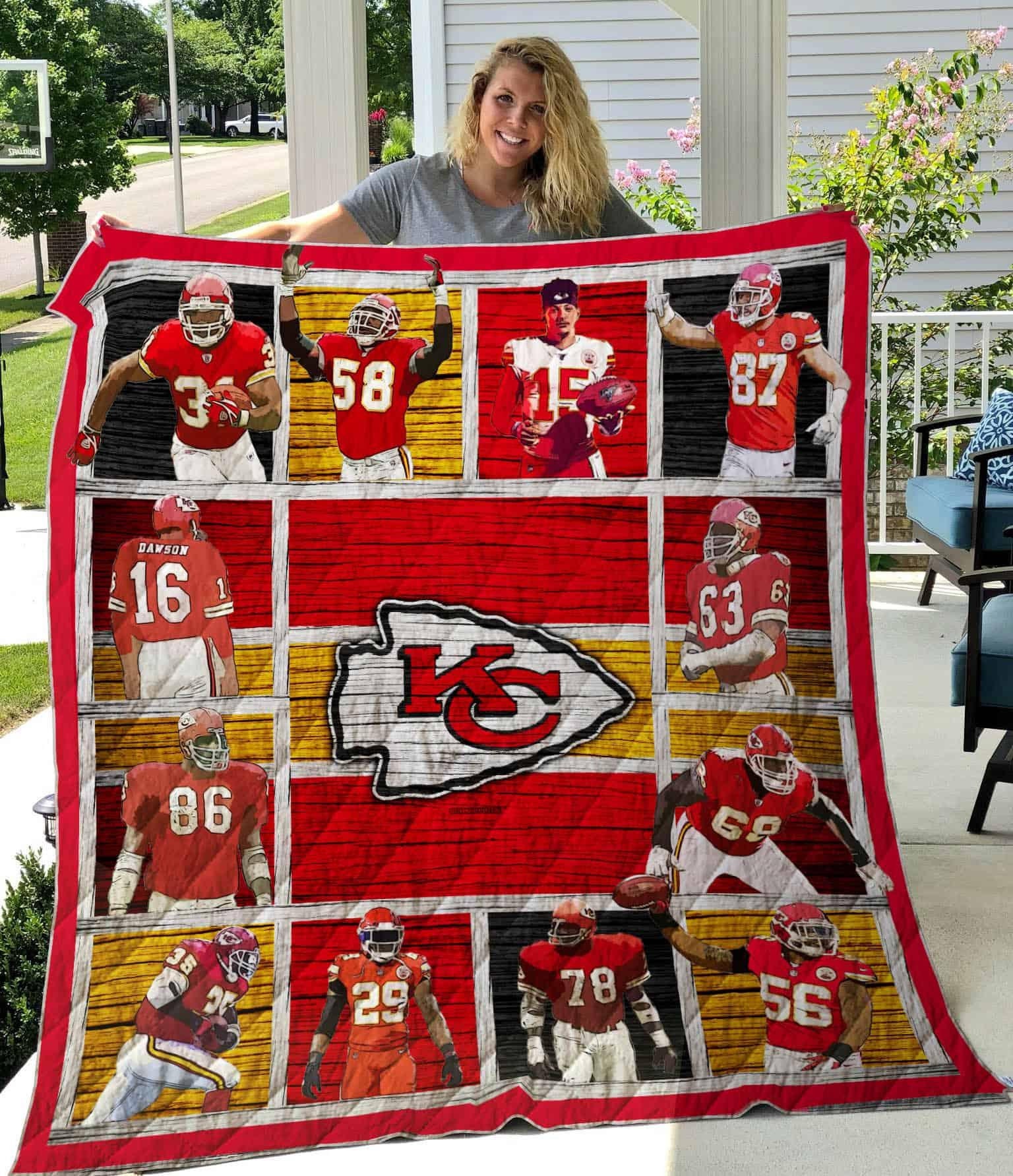 Kansas City Chiefs Quilt Blanket Etsy