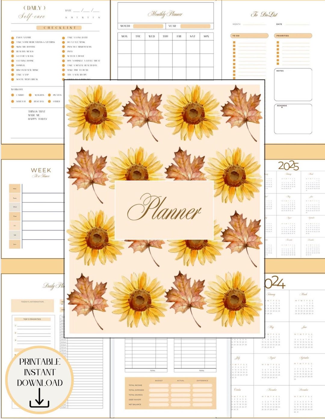 Printable Autumn Planner - Etsy