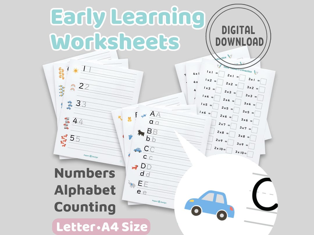 Toddler Basic Learning Sheets.pdf Early Learning Worksheets PDF | Alphabet Numbers Counting Practice ...
