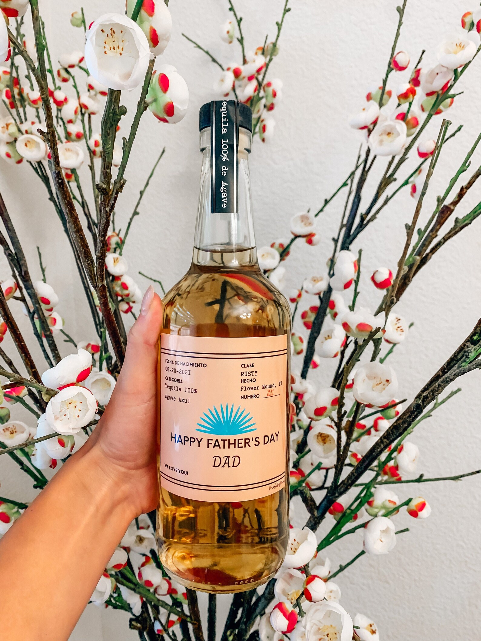 Custom Tequila Bottle Label multiple Colors Etsy