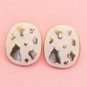 Vintage Broken Mirror Stud Earrings | Avon | H15