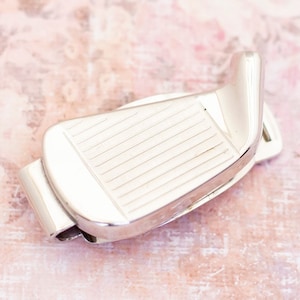 Clip para billetes en tono plateado vintage / H29