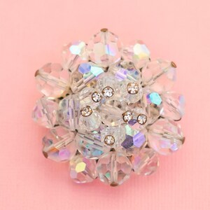 Vintage Art Deco Regenbogen Strass Steine Elegante Brosche | H27