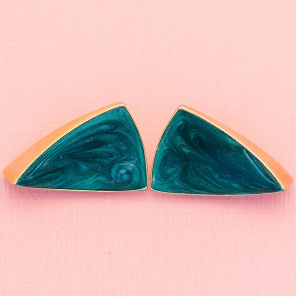 Vintage Ocean Fraction Stud Earrings | H18