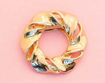 Victorian Round Spiral Donut | Gold Tone Clip H5