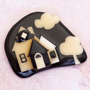 Vintage Picturesque House Brooch | by Pins by Lucinda | H30