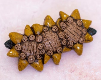 Broche Vintage Girasoles Chocolate / Alt. 30