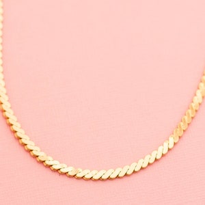 Vintage Single Cuban Link Chain Necklace | Gold Tone Chain | Minimalist Chain Necklace | 20 inches | H7