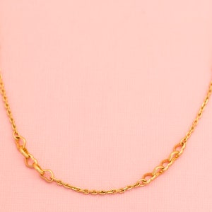 Vintage Simple Heart Link Chain Necklace | 18 Inches | H13