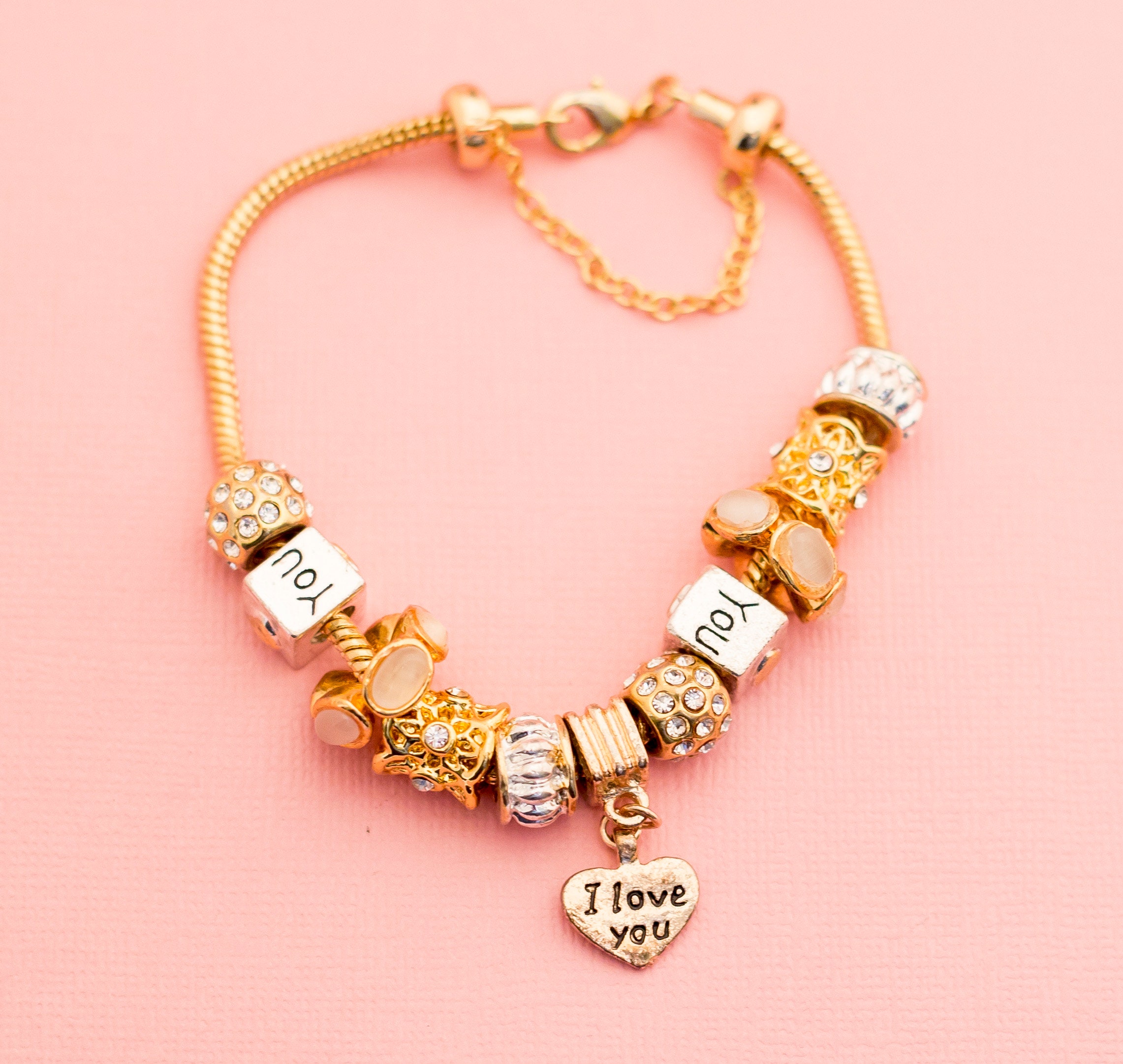 Vintage I Love You Bracelet Gold Tone Love Bracelet Etsy