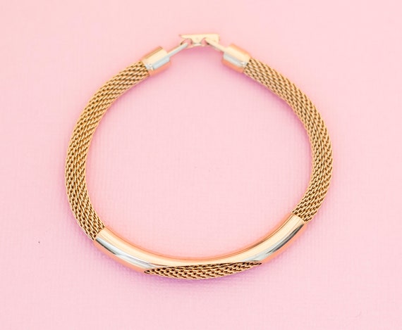 Vintage Gold Tone Plated Chain Bracelet | 7.5 inc… - image 2