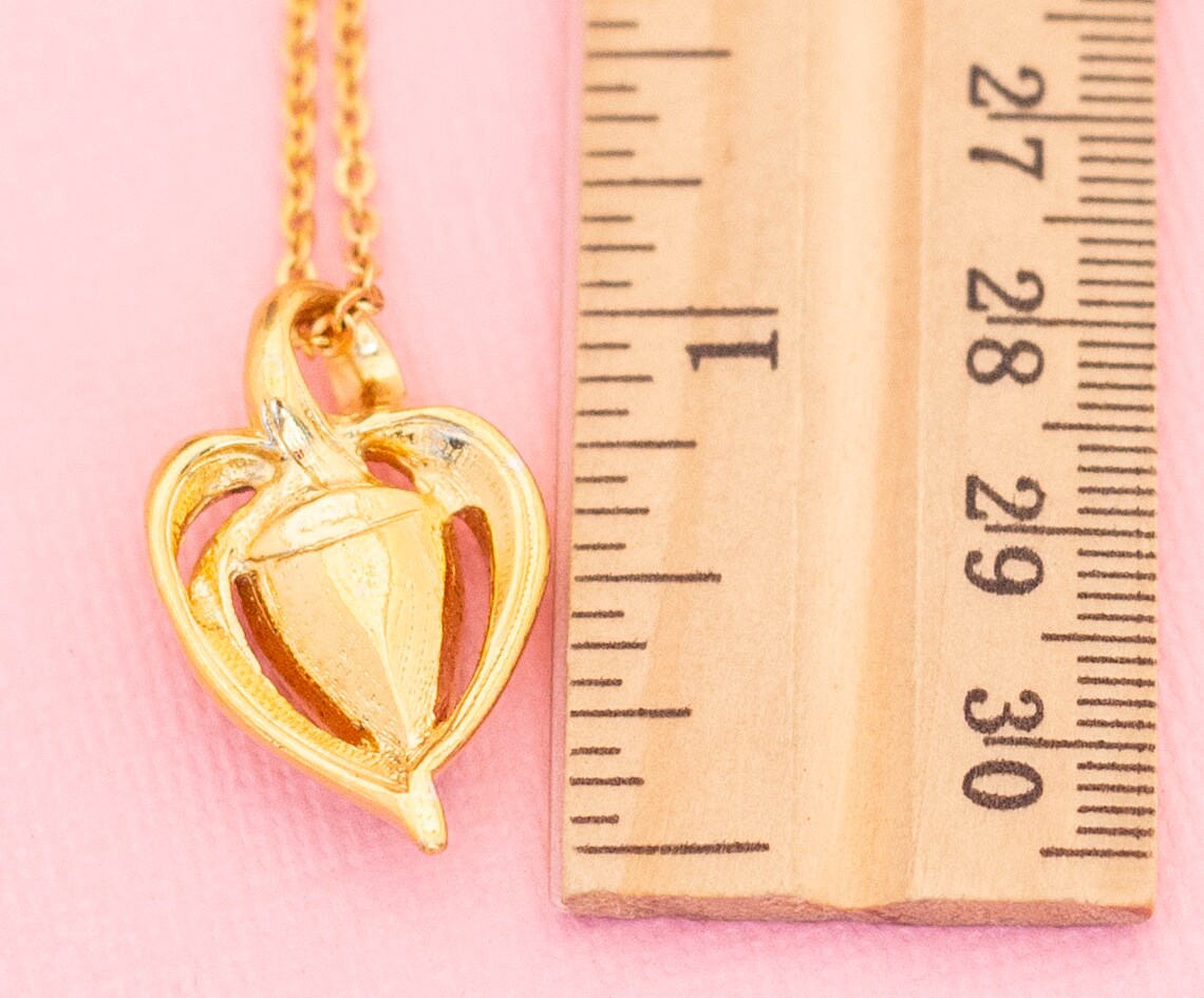 Vintage Heart Jar Necklace Blue Diamond 18 Inches Avon H20 Etsy