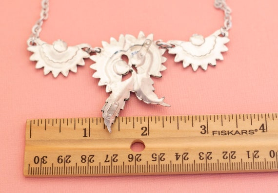 Vintage Silver Peacock Necklace | 18 inch | Weste… - image 3
