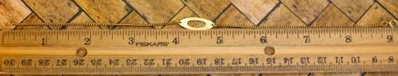 9 inch, Vintage Curb Chain Gold Tone Round Oval C… - image 3