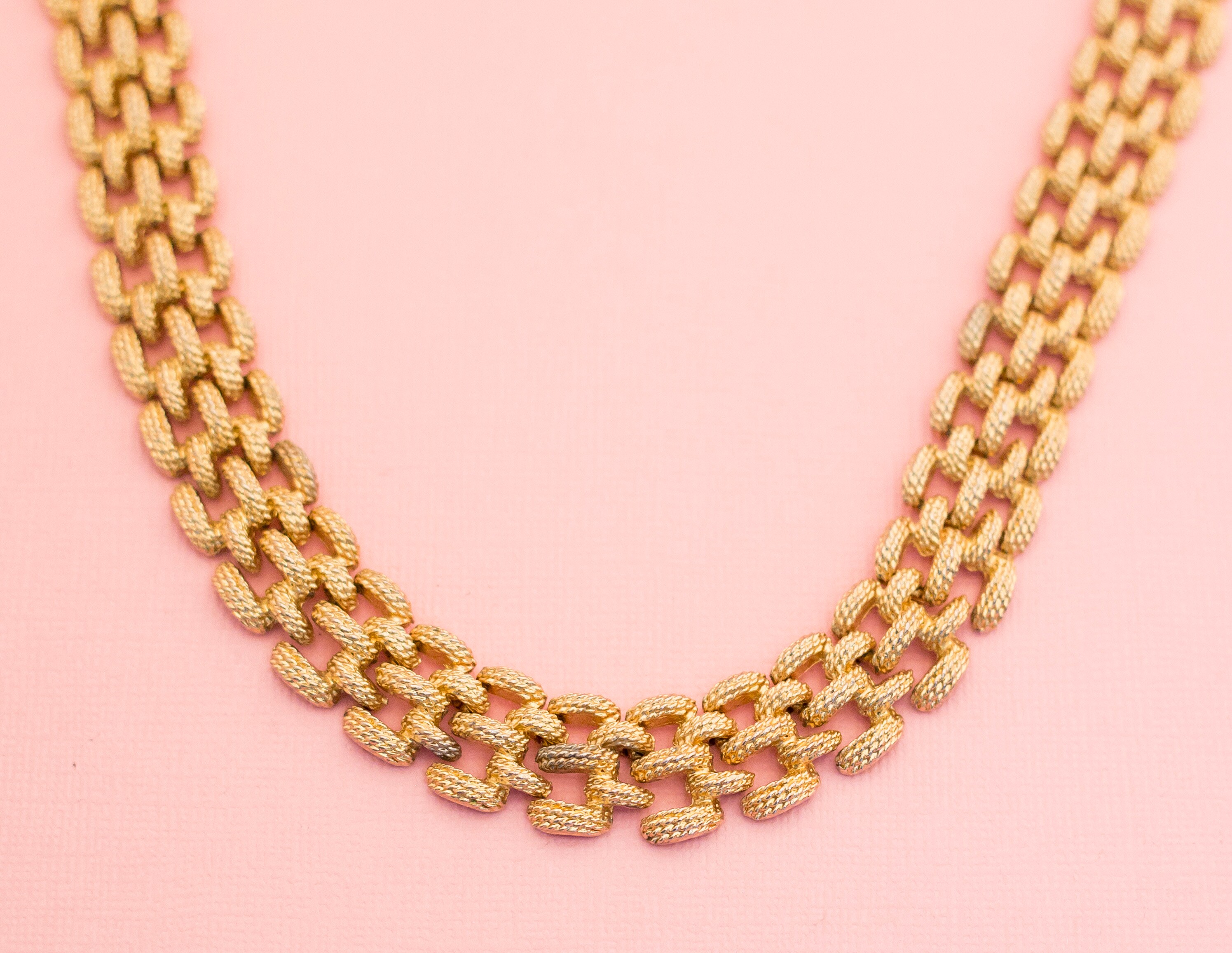 Vintage Gold Tone Rope Chain Necklace 17.5 Inch H12 Etsy UK