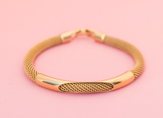 Vintage Gold Tone Plated Chain Bracelet | 7.5 inc… - image 1