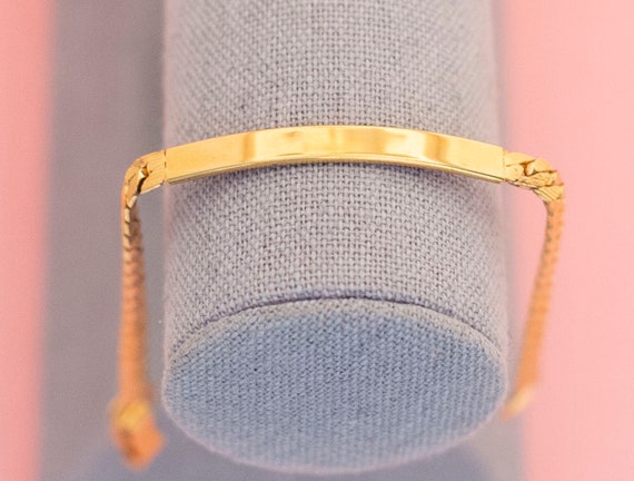 Vintage Gold Tone Trendy Chain Bracelet | 7.5 inc… - image 2