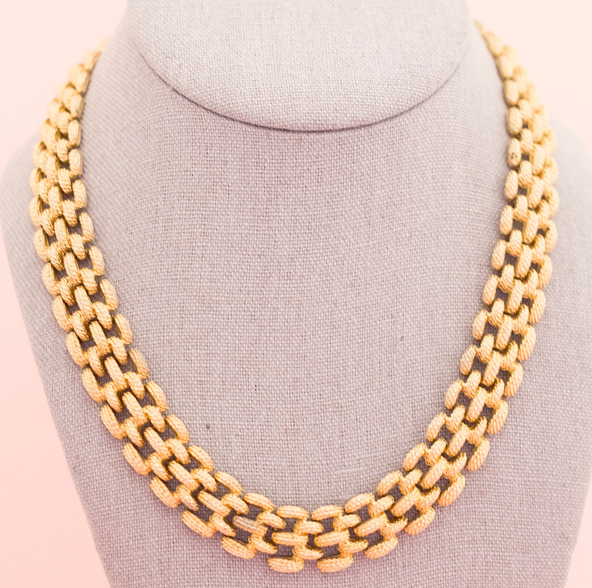 Vintage Gold Tone Rope Chain Necklace 17.5 Inch H12 Etsy UK