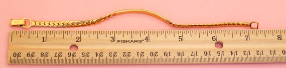 Vintage Gold Tone Trendy Chain Bracelet | 7.5 inc… - image 3
