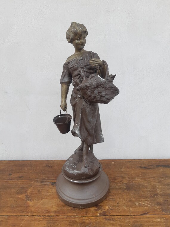 Vintage French Metal Figurine French 