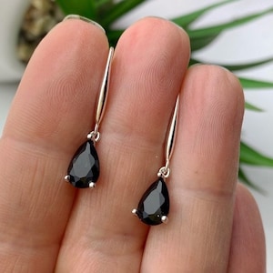 Black hook earrings store