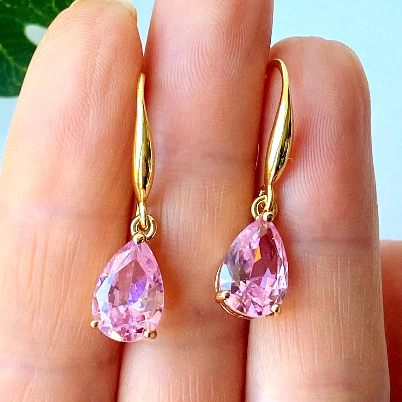 Pink Dress Earrings - Etsy UK